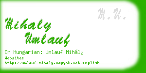 mihaly umlauf business card